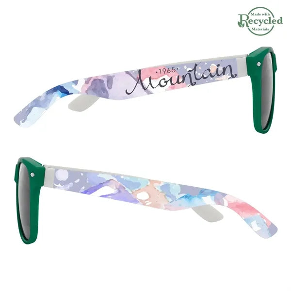 Full Color Colorblock Malibu Sunglasses