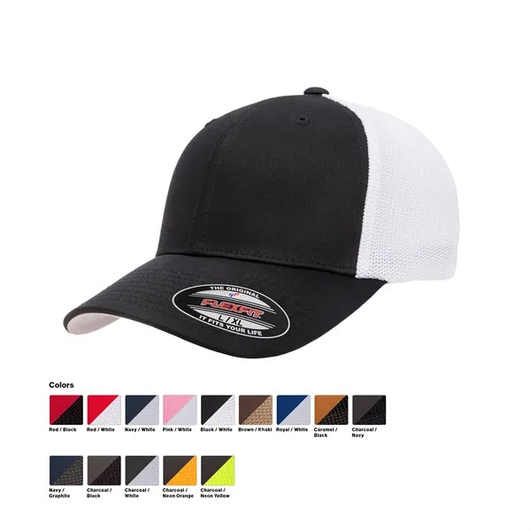 Flexfit Two-Tone Trucker Mesh Fitted Cap