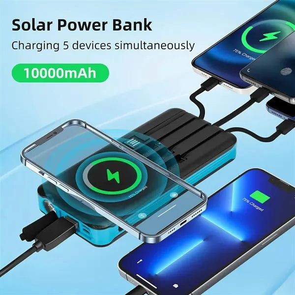 10000mAh Solar Magnetic Power Bank