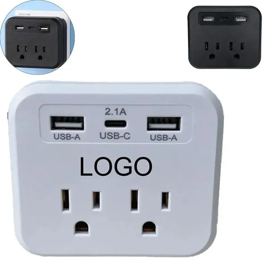 Dual Outlet Wall Adapter With Usb Ports