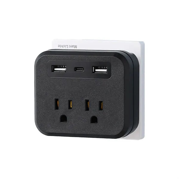 Dual Outlet Wall Adapter With Usb Ports