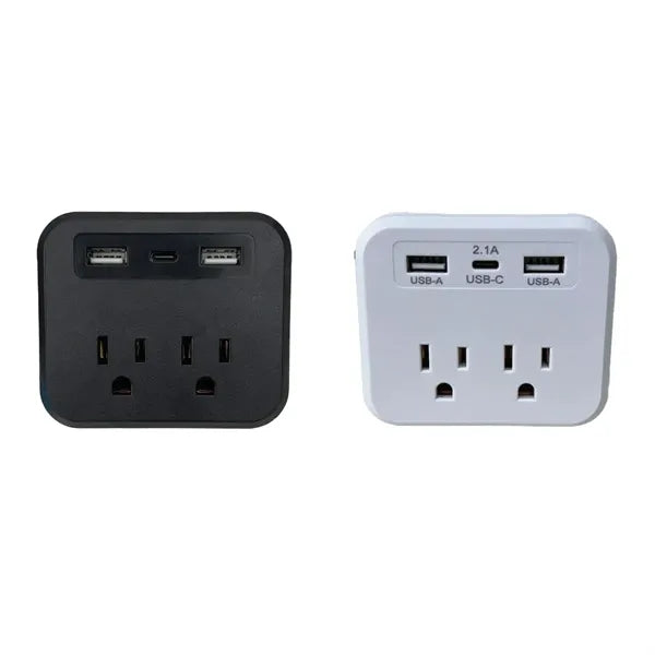 Dual Outlet Wall Adapter With Usb Ports