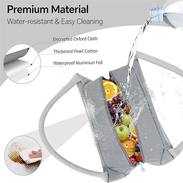 Thickened Lunch Bag with Handles for Picnic Food Storage