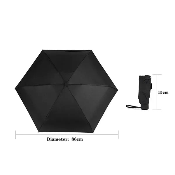 37" Mini Pocket Folding Umbrella with Carrying Case