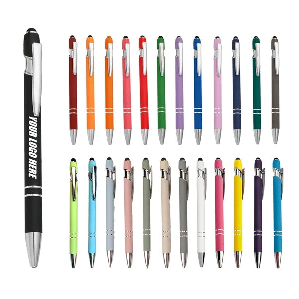 Metal Soft Touch Ballpoint Pen / Stylus