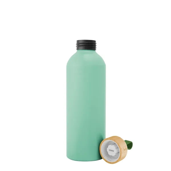 25 Oz. Blaire Recycled Aluminum Bottle With Bamboo Lid An...