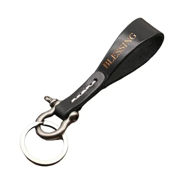 Engraved Eco Faux Leather Key Fob, Durable Sustainabl