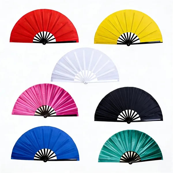 13 in Folding Fabric Hand Fan