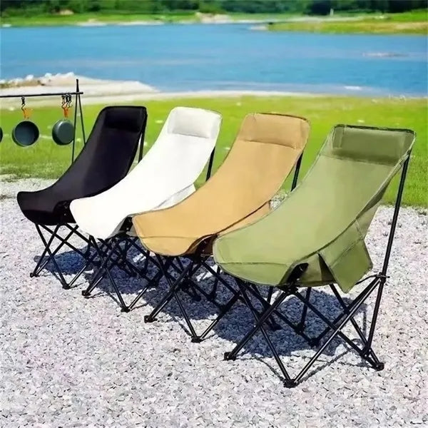 High Back Folding Camping Moon Chair Portable Outdoor Picnic