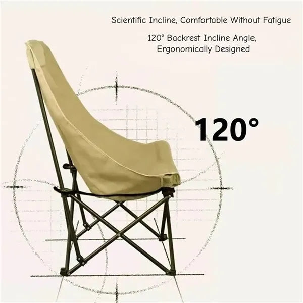 High Back Folding Camping Moon Chair Portable Outdoor Picnic