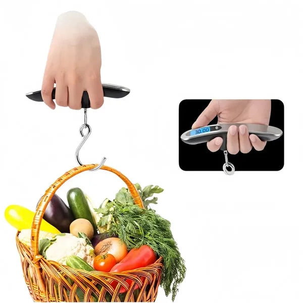 Portable Digital Luggage Scale, USB Rechargeable Hook