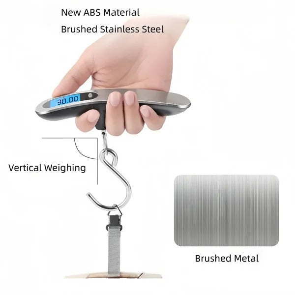 Portable Digital Luggage Scale, USB Rechargeable Hook