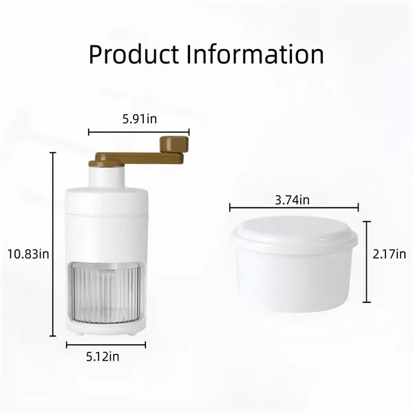 Manual Ice Crusher, Hand Crank Shaved Machine for Home