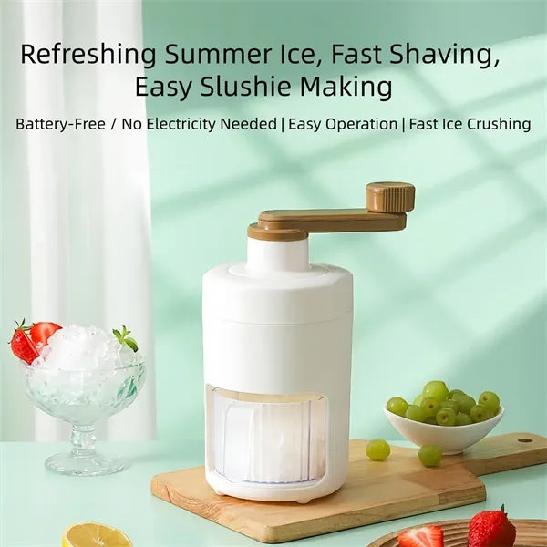 Manual Ice Crusher, Hand Crank Shaved Machine for Home