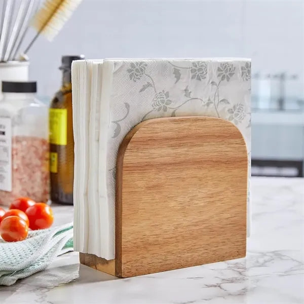 Wooden Napkin Holder & Tabletop Tissue Dispenser Stand
