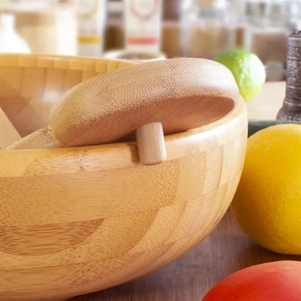 Premium Thickened Bamboo Salad Hands with Anti-Slip Rim Hook