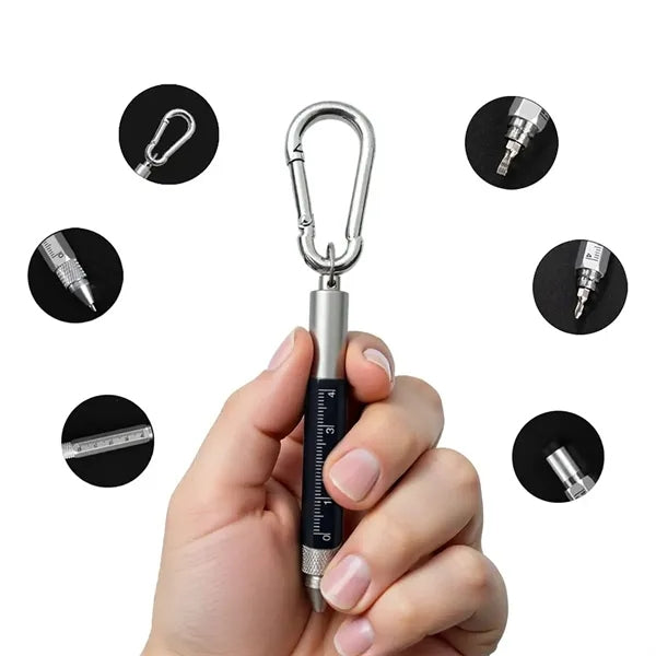 6 In 1 Multi Tool Pen Keychain