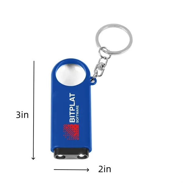 Magnifier And LED Light Key Chain