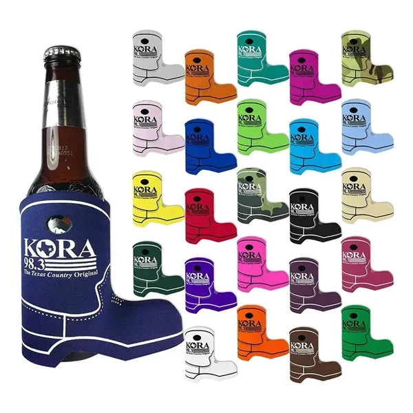 Boot Shaped Neoprene 12oz Can Cooler Sleeve