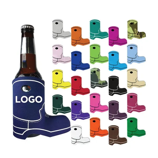 Boot Shaped Neoprene 12oz Can Cooler Sleeve
