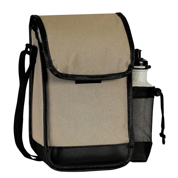 Insulated Lunch Bag with Bottle Holder & Shoulder Strap