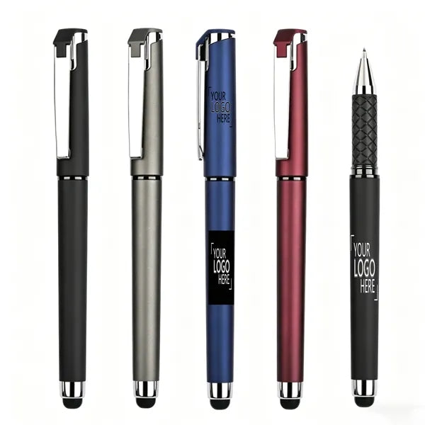Plastic Rubber Finished Office Stylus Gel Pen