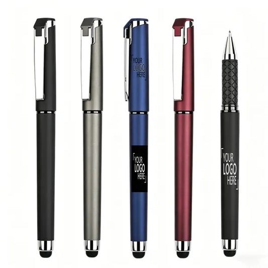 Plastic Rubber Finished Office Stylus Gel Pen