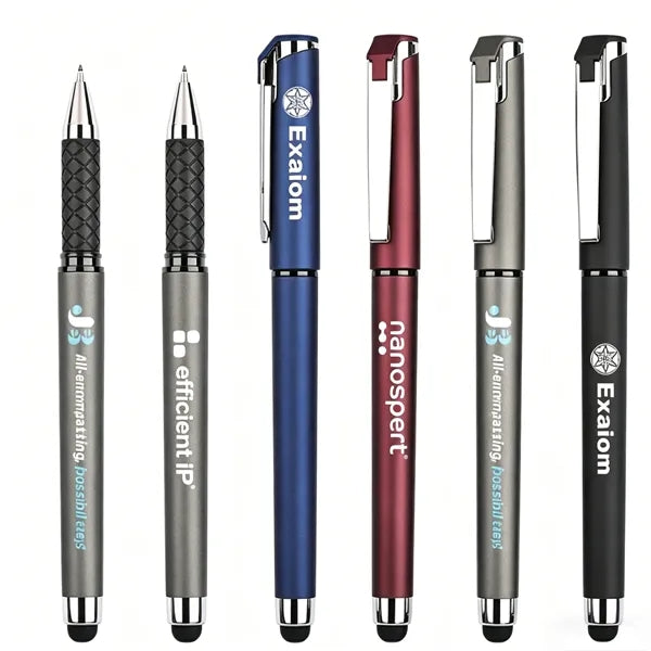 Plastic Rubber Finished Office Stylus Gel Pen