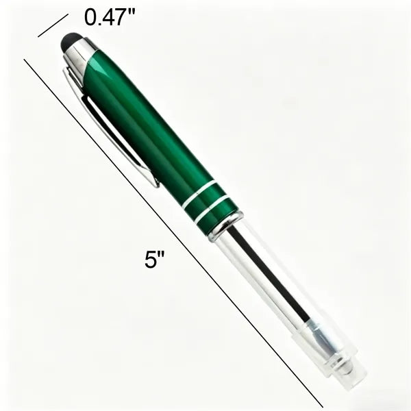 Metal LED Flashlight Office Stylus Pen