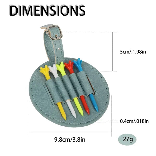PU Golf Tee Holder with Five Ball Pegs