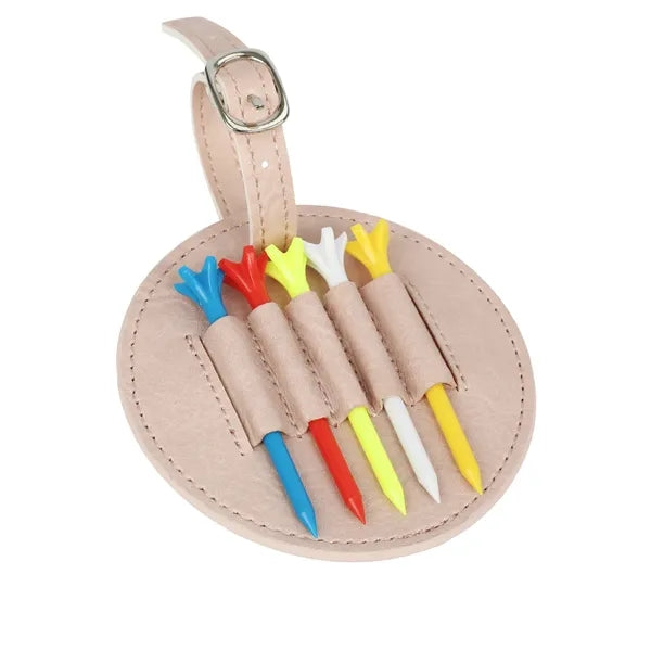PU Golf Tee Holder with Five Ball Pegs