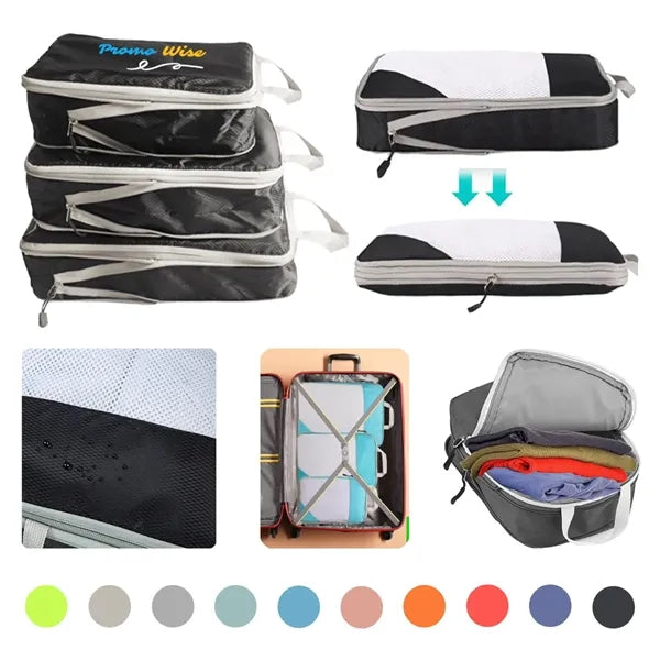 3-pcs Compressable Portable Lightweight Travel Storage Bag