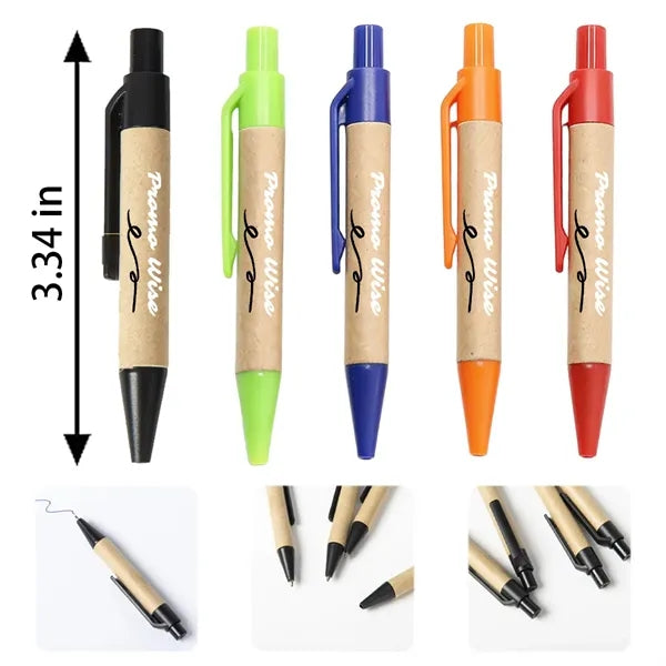 Mini Environmentally Friendly Kraft Paper Tube Ballpoint Pen