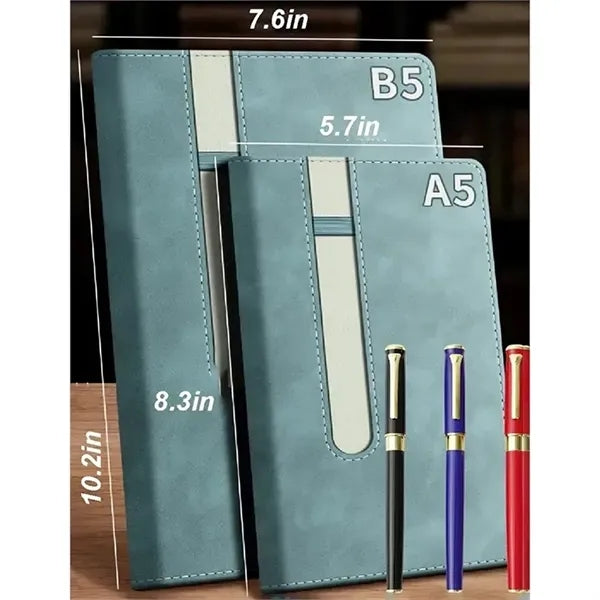 A5 Leather Notebook with Pen Loop Travel Journal