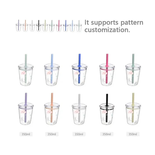 350ml/12oz Tritan Tumbler with Straw and Lid