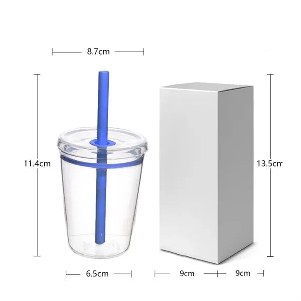350ml/12oz Tritan Tumbler with Straw and Lid