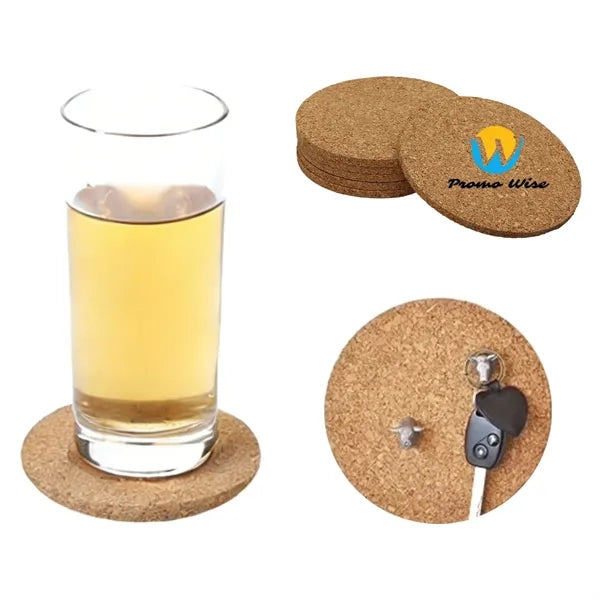 Eco-Friendly Cork Non-Slip Anti-Scalding Round Coaster