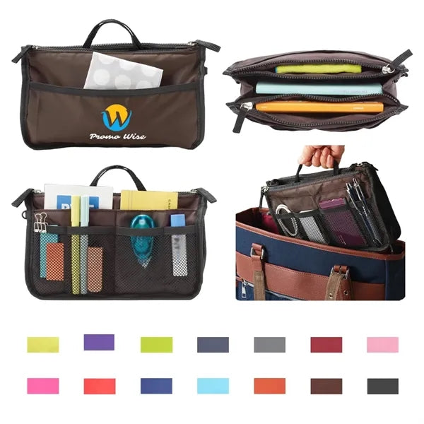 Multi-Pocket Lightweight Large Zipper Cosmetic Bag-in-Bag