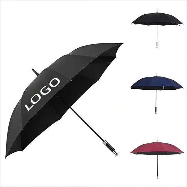 Logo Automatic Fiberglass Golf Umbrella