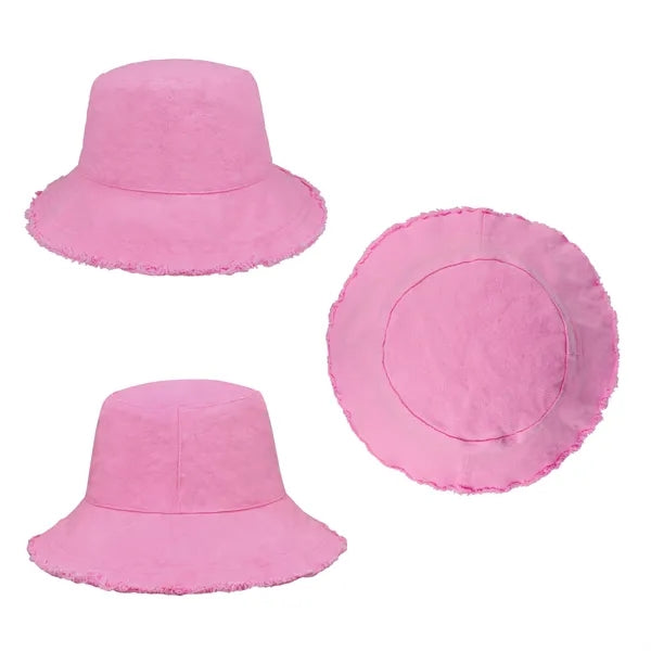 Soft 100% Cotton Frayed Bucket Hat