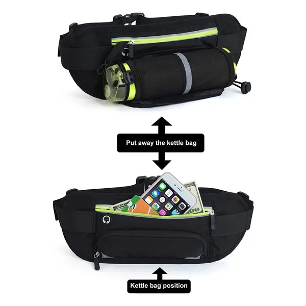 Sports Pack Waist Bag with Water Bottle Holder