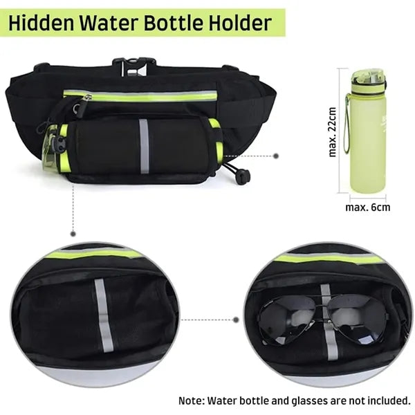 Sports Pack Waist Bag with Water Bottle Holder