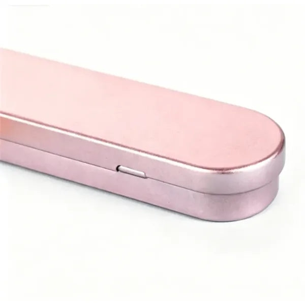 Hinged metal pencil case