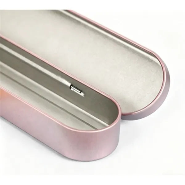 Hinged metal pencil case
