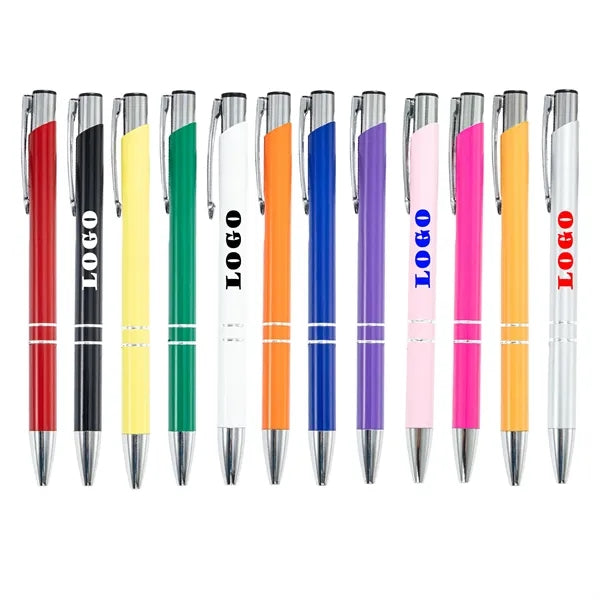Aluminum Barrel Click Ballpoint Pen for Office and School