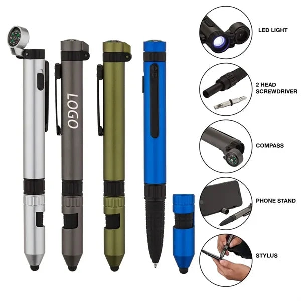 6-in-1 Multifunction Outdoor Gear Student Utility Pen