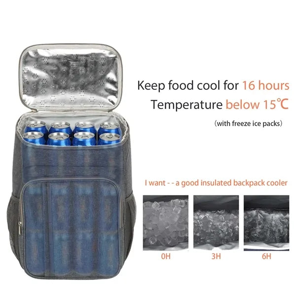 24 Can Insulated Backpack Cooler Bag (Ocean)
