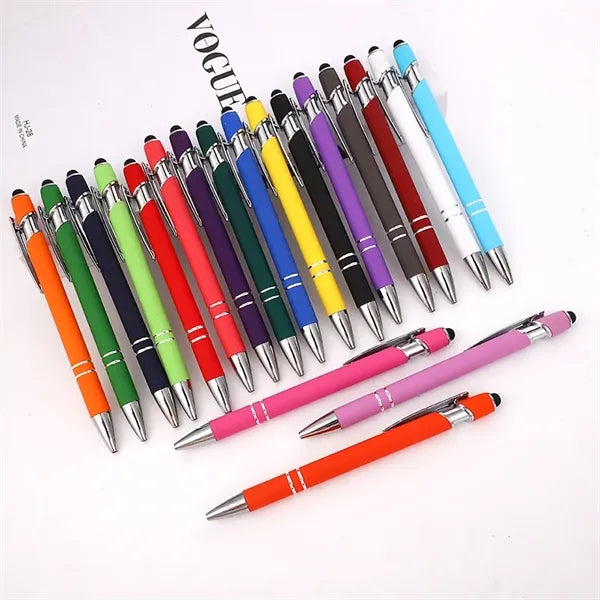 2-in-1 Soft Touch Metal Ballpoint Pens