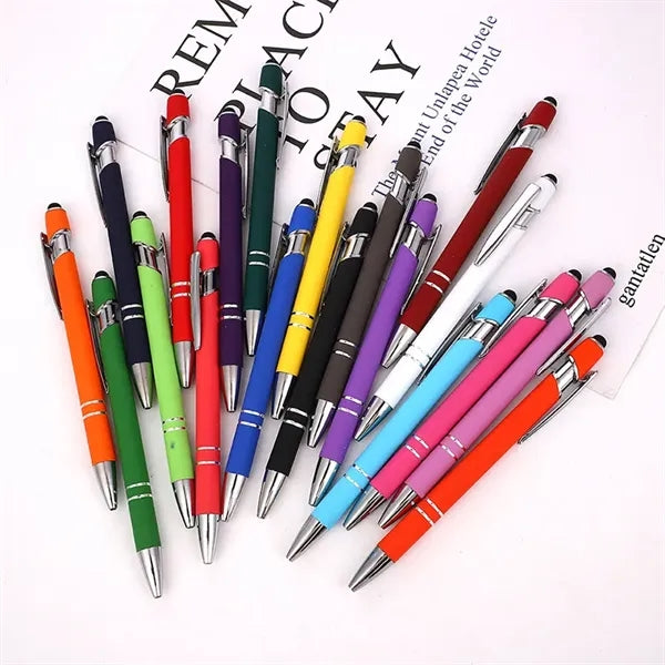 2-in-1 Soft Touch Metal Ballpoint Pens
