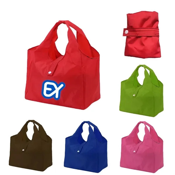 13 1/2" Foldable Oxford Cloth Button Closure Handle Bag